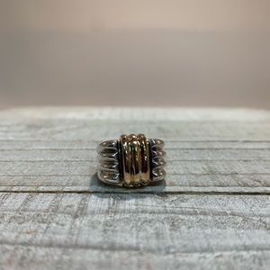 Bayanihan Sterling Silver and 18k Gold Size 6 Ring